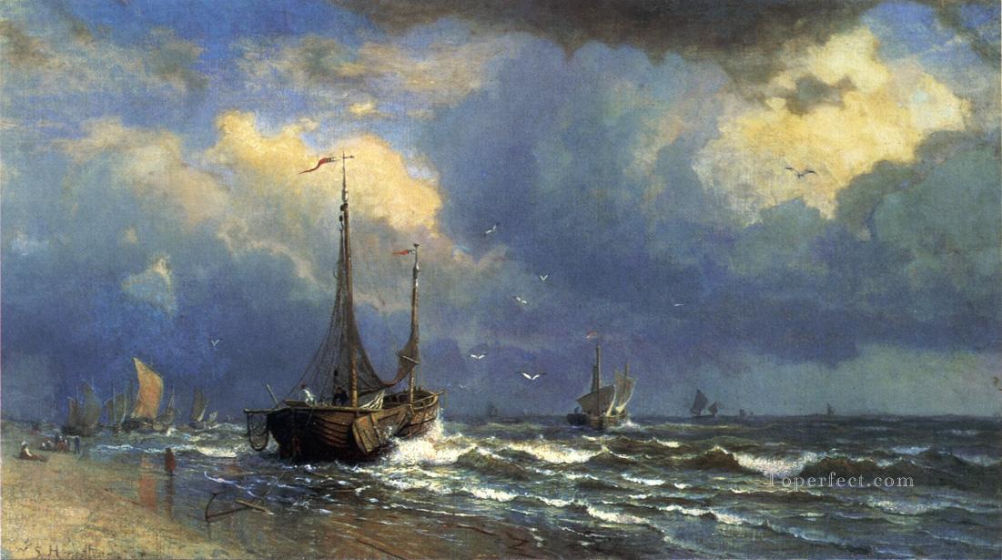 Dutch Coast scenery Luminism William Stanley Haseltine Oil Paintings